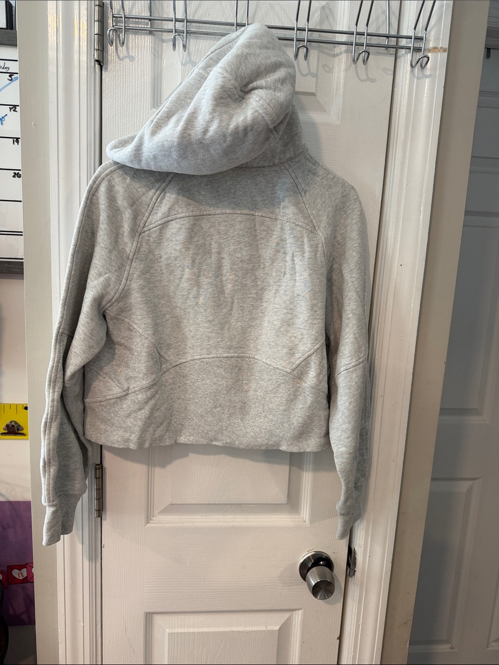 lululemon scuba athletica Light Gray Full-Zip Hooded Sweatshirt xs-s crop style - Picture 6 of 6